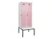 locker met bank,voor scheiding van kleding,HxBxD 2120x800x815mm,2vak