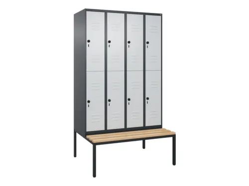 Dubbeldekse dekenkist,HxBxD 2120x1200x815mm,4x2vak.,vak B 300mm