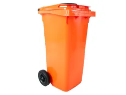 Container met rozet 120 Liter Oranje