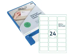 Etiket Rillprint 63.5x33.9mm mat transparant 600 etiketten