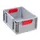 Euronorm-stapelbak 170x400x300mm Pp Wand/bodem Gesloten Grijs/rood