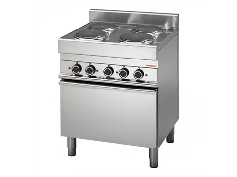 Elektrisch fornuis met 4 kookplaten en heteluchtoven