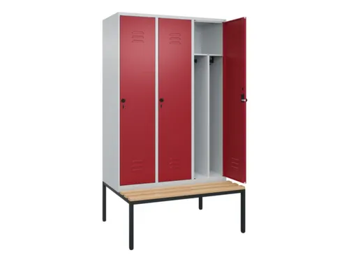 locker voor scheiding van kleding,HxBxD 2120x1200x815mm,3vak