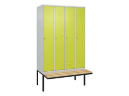locker voor scheiding van kleding,HxBxD 2120x1200x815mm,4vak