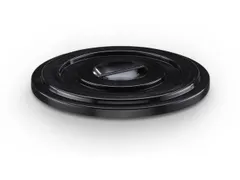 oplegdeksel,HDPE,v. ton inhoud 75l,zwart,meerprijs