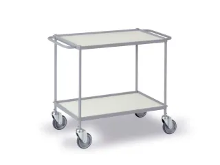 Universele Wagen 150kg 785x425mm 2 Etages Met Beugel Zilvergrijs - 1
