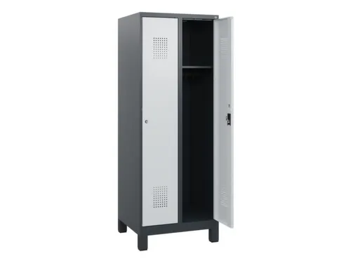 schoollocker,HxBxD 1630x600x500mm,2vak,vak B 300mm,cil.-slot,voeten