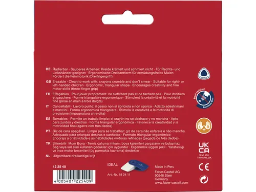 Waskrijt Faber Castell Jumbo GRIP doos 12 stuks