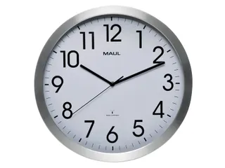Wandklok MAUL Move RC Ø40cmxx4.5cm aluminium/wit incl.batterij - 1