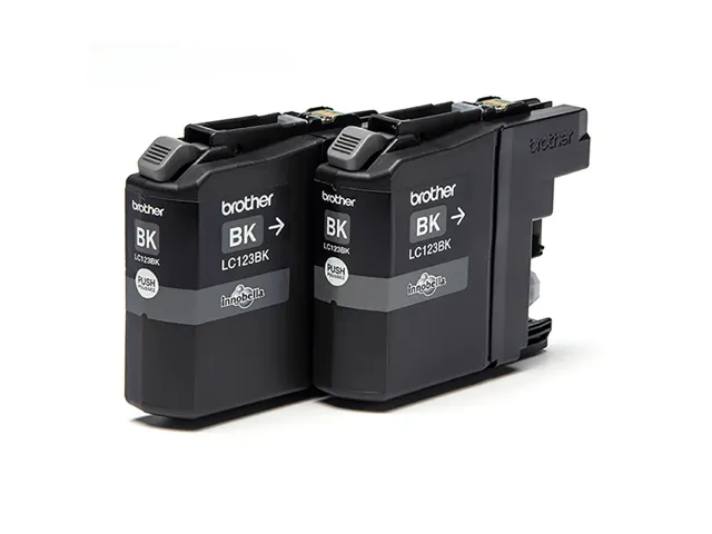 Inktcartridge Brother LC-123BKBP2 zwart 2x
