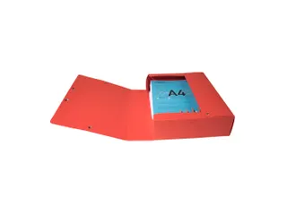 Klasseerdoos glansk. rug 80mm A4 rood - 3