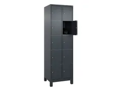 lockerkast,HxBxD 1950x600x500mm,2x5vakken,vak B 300mm,cil.-slot,voeten