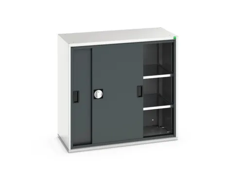 werkplaatskast 1000x1050x550mm 2xStalen bodem RAL7035 front RAL7016