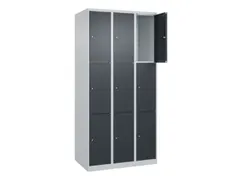 lockerkast,HxBxD 1850x900x500mm,3x3vakken,vak B 300mm,cil.-slot