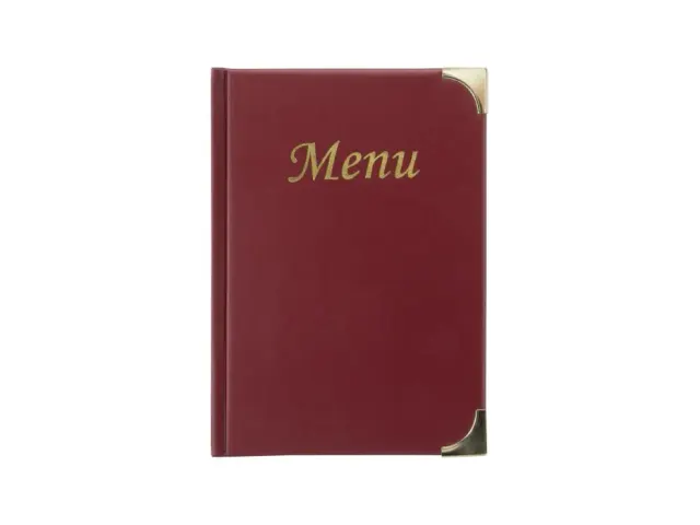 Menukaart Securit A5 4 tas wijnrood lederlook