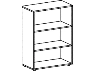 kantoorstelling,HxBxD 1104x800x400mm,2xhouten vloer,3ordnerhoogtes - 5