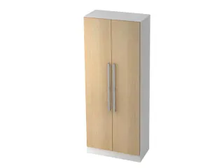 kantoorkast openslaande deuren HxBxD 2000x800x420mm hout eiken wit - 3