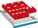 kit de bacs de rangement,18bacs,p. face avant H 75mm tiroir 27x36 E