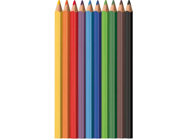 Crayon de couleur Eberhard Faber Jumbo 10 pces triangulaires dans un
