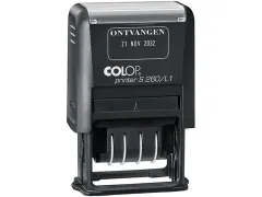 tekststempel datum ONTVANGEN