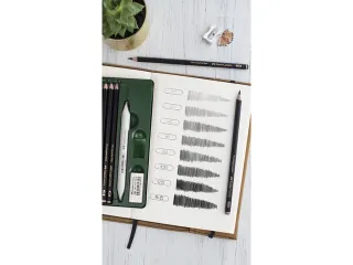 Grafietpotlood Faber-Castell Pitt Mat 8st. en 9000 8st. in blik - 4