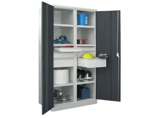 systeemkast,HxBxD 1950x1040x630mm,6xStalen bodem,RAL7035,front RAL7016 - 2