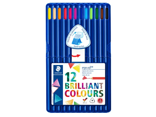 Kleurpotloden Staedtler Ergosoft 157 driekantig 12 stuks assorti