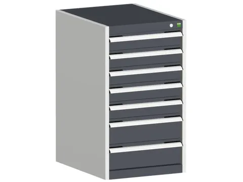 ladekast HxBxD 900x525x650mm 7laden romp RAL7035 front RAL7016