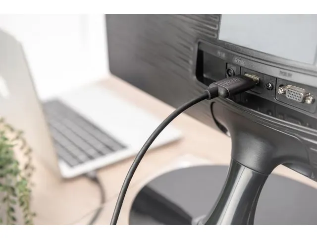 USB-C HDMI-adapter 1,8m 4K/30Hz zwart metalen behuizing