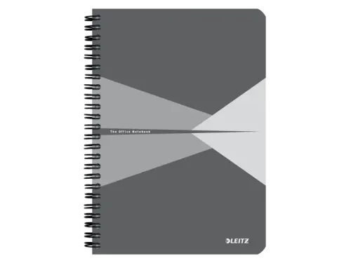 Notitieboek Leitz Office A5 lijn 180pag grijs