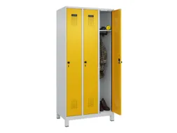 locker,HxBxD 1950x900x500mm,3vak,vak B 300mm,draaigrendel,voeten