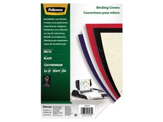 Voorblad Fellowes A4 lederlook zwart 25 stuks - 1