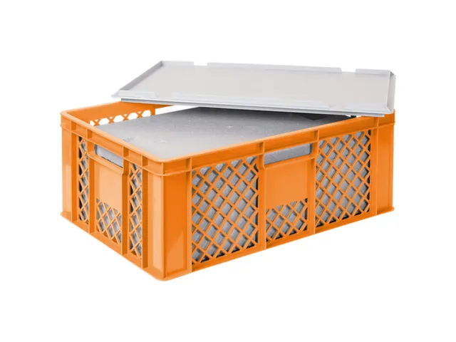 Euronorm-stapelbak,m. isoleerbox,HxLxB 240x600x400mm,43/20,4l,HDPE