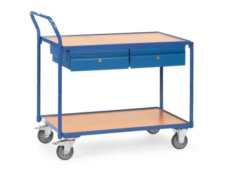 Lichte Tafelwagens 2622 300kg 2 Etages 1000x600mm Houten Plaat