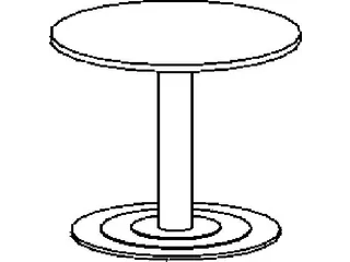 vergadertafel,HxØ 720x900mm,rond,schotelvoet RAL9006,blad esdoorn - 6