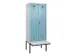 armoire vestiaire avec banc noir et blanc,HxlxP 2120x800x815mm