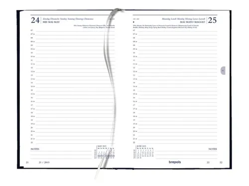 Agenda 2027 Brepols Saturnus Luxe 1dag/1pagina zwart