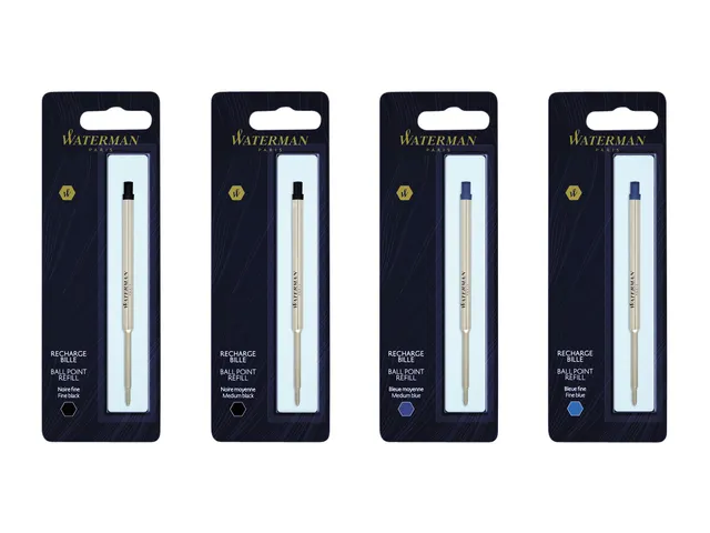 Balpenvulling Waterman medium zwart blister à 1 stuk