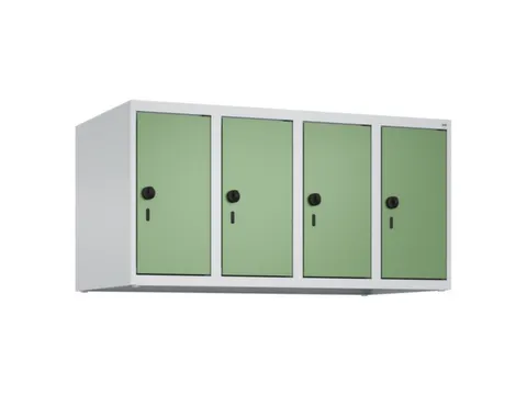 opzetkast,v. locker,4vak.,vak B 250mm,HxBxD 500x1000x500mm,vleugeldeur