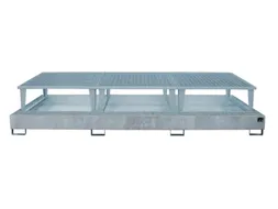 opvangbak,v. 3xIBC,opvangvol. 1000l,HxBxD 780x3850x1460mm