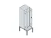 locker voor scheiding van kleding,HxBxD 2120x600x815mm,2vak