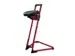 Siège assis-debout 600-850mm Assise PU Noir Piètement Rouge
