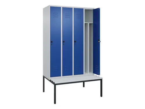 locker voor scheiding van kleding,HxBxD 2120x1200x815mm,4vak