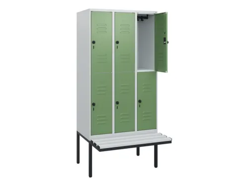 Dubbeldekse dekenkist,HxBxD 1950x900x815mm,3x2vak.,vak B 300mm