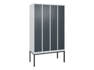 Z-garderobekast,HxBxD 2120x1200x500mm,vak B 150/300mm,cil.-slot - 1