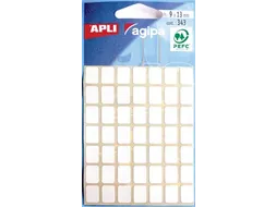 Witte Etiketten In Etui Ft 9x13mm (bxh), 343 Stuks, 49 Per Vel