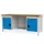 werkbank,m. achterwand,HxBxD 959x2000x750mm,multiplexblad