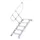 industrietrap bordes H 1 93m 9treden trede B 600mm 45° aluminium