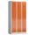 garderobekast 1800x870x500mm 3vak klink sokkel romp RAL7035 RAL3000