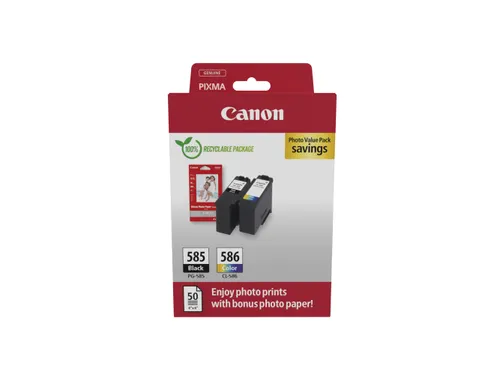 Canon PG-585/CL-586 PVP, Zwart, Cyaan, Magenta, Geel, 2 stuk(s), Photo